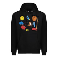 Black softball mom Premium Hoodie - MaliasSmallBusiness