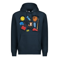 Navy softball mom Premium Hoodie - MaliasSmallBusiness