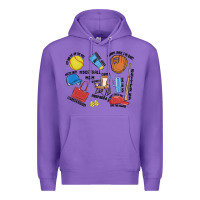 Purple softball mom Premium Hoodie - MaliasSmallBusiness