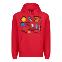 Red softball mom Premium Hoodie - MaliasSmallBusiness