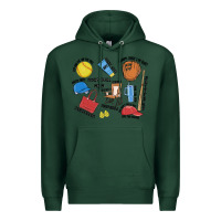Sports Green softball mom Premium Hoodie - MaliasSmallBusiness