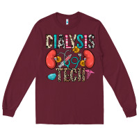 Burgundy dialysis tech Long Sleeve Tee - Zillion Design Studio