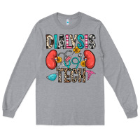 Heather Grey dialysis tech Long Sleeve Tee - Zillion Design Studio