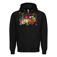 Black mexican gnomes with coffee cups Zipper Hoodie - CTS Tumbler Store