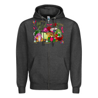 Charcoal Heather mexican gnomes with coffee cups Zipper Hoodie - CTS Tumbler Store
