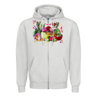Dove Grey mexican gnomes with coffee cups Zipper Hoodie - CTS Tumbler Store