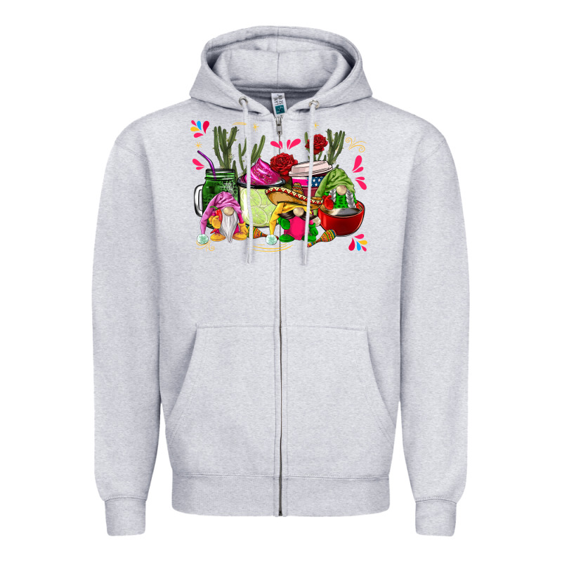 Mexican Gnomes With Coffee Cups Zipper Hoodie by CTS Tumbler Store | Teevron