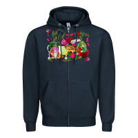 Navy mexican gnomes with coffee cups Zipper Hoodie - CTS Tumbler Store