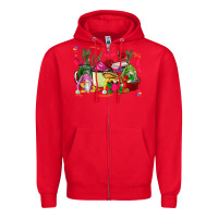 Red mexican gnomes with coffee cups Zipper Hoodie - CTS Tumbler Store