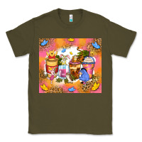 Army Green cartoon characters coffee cups Classic Tee - Zillion Design Studio