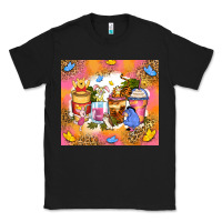Black cartoon characters coffee cups Classic Tee - Zillion Design Studio