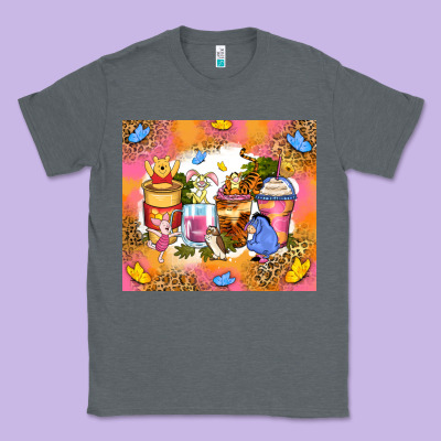 Cartoon Characters Coffee Cups Classic Tee Designed By Zillion Design Studio