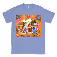 Colony Blue cartoon characters coffee cups Classic Tee - Zillion Design Studio