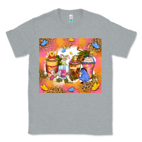 Heather Grey cartoon characters coffee cups Classic Tee - Zillion Design Studio