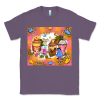 Lavender cartoon characters coffee cups Classic Tee - Zillion Design Studio