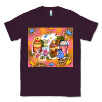 Plum cartoon characters coffee cups Classic Tee - Zillion Design Studio