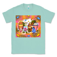 Seafoam cartoon characters coffee cups Classic Tee - Zillion Design Studio