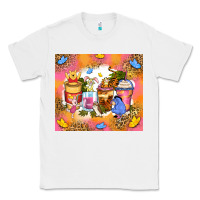 White cartoon characters coffee cups Classic Tee - Zillion Design Studio