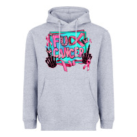 Heather Grey fuck cancer Heavyweight Hoodie - AdoDesignShop