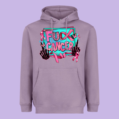 Fuck Cancer Heavyweight Hoodie Designed By Adodesignshop