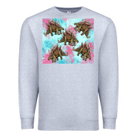 Heather Grey dinosaur stegosaurus Premium Sweatshirt - Artiststas