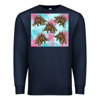 Navy dinosaur stegosaurus Premium Sweatshirt - Artiststas
