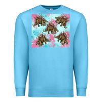 Ocean Blue dinosaur stegosaurus Premium Sweatshirt - Artiststas