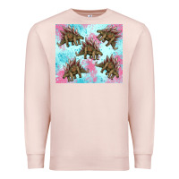 Pale Pink dinosaur stegosaurus Premium Sweatshirt - Artiststas