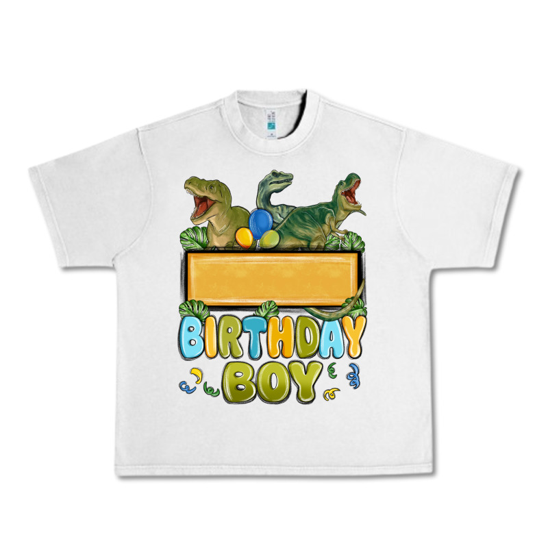 Customized Dinosaur Birthday Boy Urban Heavy Tee by MaliasSmallBusiness | Teevron