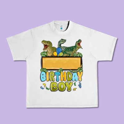 Urban Heavy Tee customized dinosaur birthday boy