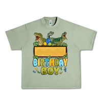 Oil Green customized dinosaur birthday boy Urban Heavy Tee - MaliasSmallBusiness