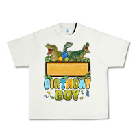 Pistachio customized dinosaur birthday boy Urban Heavy Tee - MaliasSmallBusiness