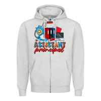 Dove Grey assistant principal Zipper Hoodie - Zillion Design Studio