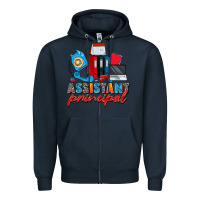 Navy assistant principal Zipper Hoodie - Zillion Design Studio