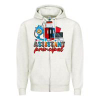 Oatmeal Heather assistant principal Zipper Hoodie - Zillion Design Studio