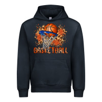 Navy custom name basketball Urban Hoodie - MaliasSmallBusiness