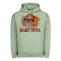 Pigment Oil Green custom name basketball Urban Hoodie - MaliasSmallBusiness