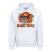 White custom name basketball Urban Hoodie - MaliasSmallBusiness