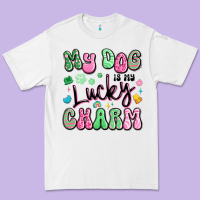 My Dog Is My Lucky Charm Premium Tee Designed By Artiststas