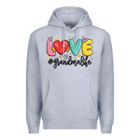 Heather Grey love grandma life Premium Hoodie - MaliasSmallBusiness