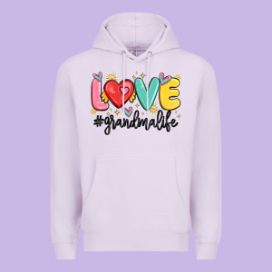 Love Grandma Life Premium Hoodie Designed By Maliassmallbusiness