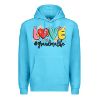 Ocean Blue love grandma life Premium Hoodie - MaliasSmallBusiness