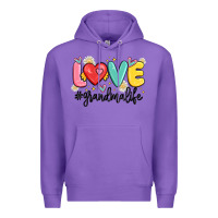 Purple love grandma life Premium Hoodie - MaliasSmallBusiness