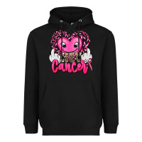 Black hey cancer with middle fingers Heavyweight Hoodie - AdoDesignShop