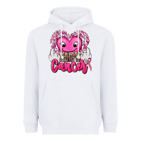 White hey cancer with middle fingers Heavyweight Hoodie - AdoDesignShop