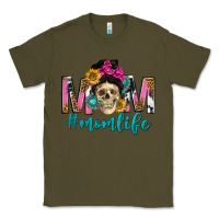 Army Green mom life with skull Classic Tee - texasbilliewilder