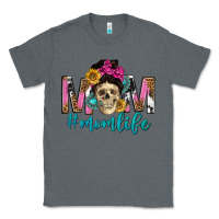 Charcoal Heather mom life with skull Classic Tee - texasbilliewilder