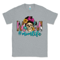 Heather Grey mom life with skull Classic Tee - texasbilliewilder