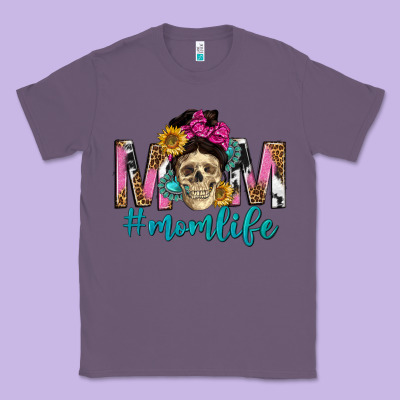 Mom Life With Skull Classic Tee Designed By Texasbilliewilder