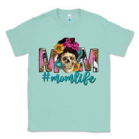Seafoam mom life with skull Classic Tee - texasbilliewilder